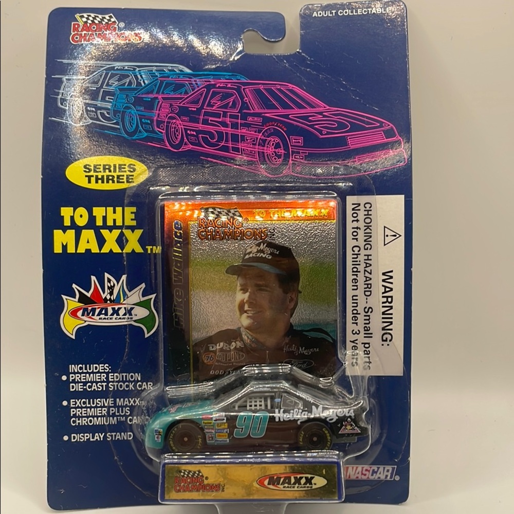 1990’s Nascar Racing Champions Die-Cast Car with Card #90 Mike Wallace